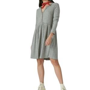 Lucky Brand Grey Womens Cloud Jersey Wide Ribbed Dress Size XL